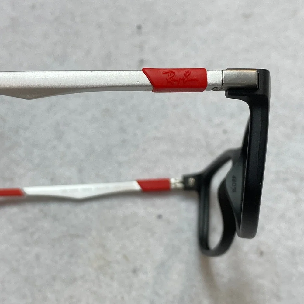 Ray-Ban RB 1549 3652 Eyeglasses Kids Black Red  Rectangle Frames 48-16-125